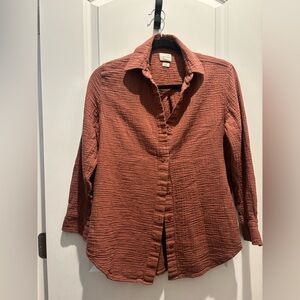 Aritzia Wilfred organic cotton Button-Up Top
